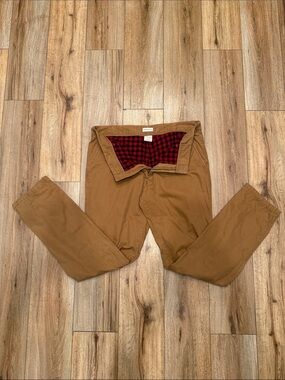 Merona Flannel Lined Chinos 38x32 100% Cotton Winter Workwear